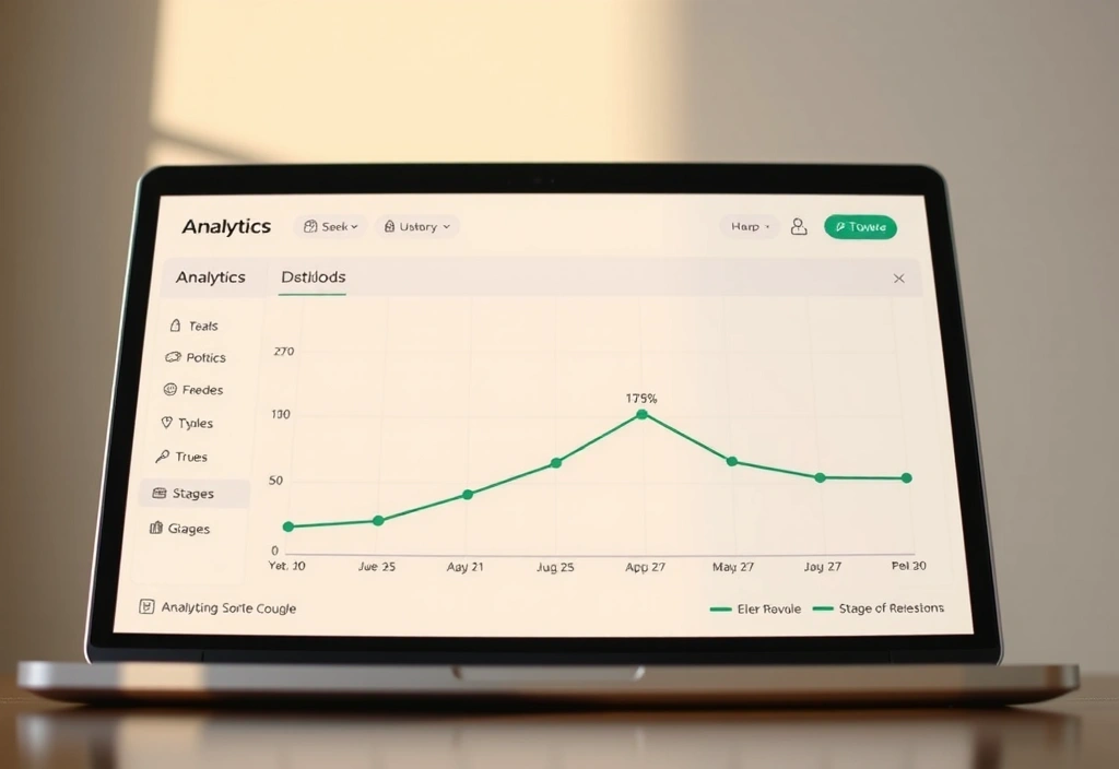 Dashboard de analítica mostrando flujo de usuarios